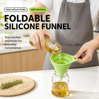 Entonnoir de cuisine en silicone pliable antidérapant, compatible lave-vaisselle, pour verser l'huile et les liquides, facile à nettoyer, idéal pour le vin