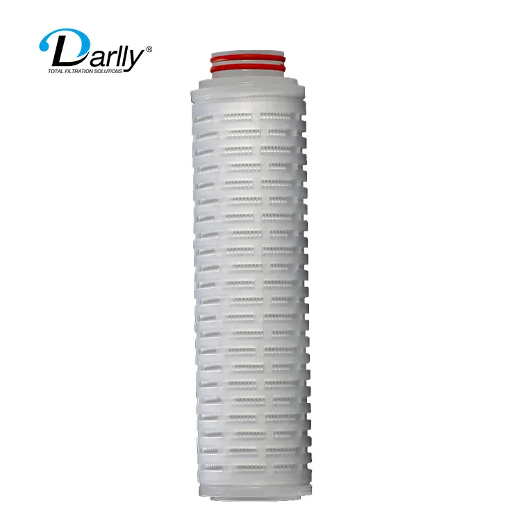 Cartouche de filtre à eau plissée en polypropylène mm, 1 microns, 10 pouces, Code 7, industrie des aliments et des boissons