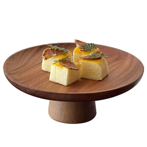 ฐานวางเค้กไม้กระถินทรงกลม ทนทาน สำหรับจัดแสดงขนมหวานในงานวันเกิด - Product Image 4