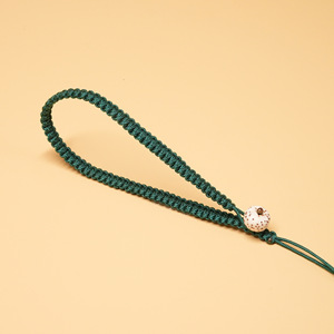 Pendentif de rétroviseur de voiture artisanal, nœud plat, corde tressée à la main, boucle détachable, style traditionnel chinois, intérieur de voiture - Product Image 4