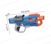 Meilleure vente Air Blaster EVA balles souples pistolet jouet 6 pousses 12 balles intérieur/extérieur jeu de tir plastique ABS cadeau parfait pour les enfants