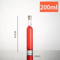 Bouteilles de vin et de liqueur en verre super flint transparent, capacité 200ml, 375ml, 500ml, 750ml, 1000ml, bouchon en liège, sérigraphie, logo personnalisé, CE