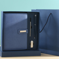 2023 carnet de notes personnalisé coffret cadeau de luxe en cuir PU cahier à couverture rigide Logo personnalisé avec stylo coffret cadeau impression de planificateur de Journal