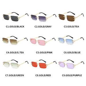 Kedun Frameless Polarized <b>Sunglasses</b> for Women 2025 New Fashion Simple Square Anti-UV Concave Shape - Product Image 3