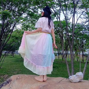 Niñas Sirena Alto Bajo <span class=keywords><strong>Tutu</strong></span> Falda Vestido Conejito Día de Pascua Fiesta de cumpleaños <span class=keywords><strong>Tutu</strong></span> Faldas - Product Image 5