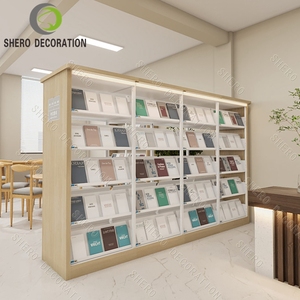 Meuble de bibliothèque moderne personnalisé Bibliothèque murale en bois et table de bibliothèque pour <span class=keywords><strong>librairie</strong></span> scolaire - Product Image 1