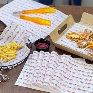 Custom logo Printing Food-grade Curly Fries Potato Chips Deli Packaging Grease Proof Bake <b>Wrapping</b> <b>Paper</b> Greaseproof <b>Paper</b> - Product Image 6