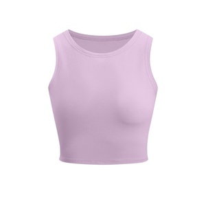 Tank <b>Tops</b> Women ShirtNew Sexy Crop <b>Top</b> Sleeveless Tight Fitting Base Shirt with Round Neck and <b>Cross</b> Shaped tank <b>Top</b> - Product Image 4