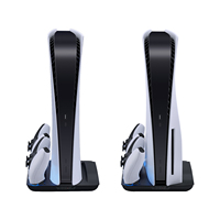 Refroidissement multifonctionnel Support Vertical Station Dock avec Chargement pour PS5 Noir pour Dualsense Contrôleur Chargeur (TP5-05102)