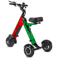 Trottinette électrique pliable TopMate ES33 en alliage d'aluminium léger à 3 roues, batterie 36V 7.8AH, fonction marche arrière, étanche, avec clé
