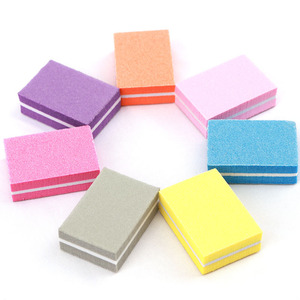Wholesale 50pcs/bag Double-Sided Mini Frosted Square Colorful EVA Sponge <b>Nail</b> File for <b>Nail</b> Polish - Product Image 1