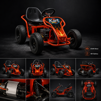 Kart à pédales électrique pour enfants, voiture de course à 4 roues à batterie avec fonction de chronométrage, adapté aux places publiques et aux parcs d'attractions
