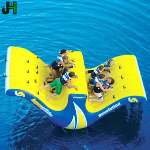 Aufblasbare wasser totter aqua wasser rutschen rockers schwimm klettern wasser park