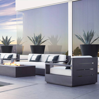 Ensemble de meubles d'extérieur, canapés de jardin, ensemble de canapés d'extérieur en aluminium, mobilier de jardin, chaise longue d'extérieur, canapé inclinable moderne