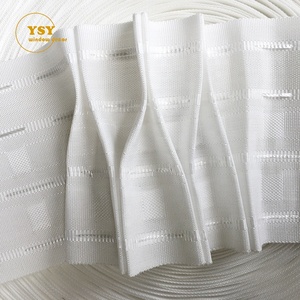 Nastro <span class=keywords><strong>per</strong></span> Tende Decorativo in Poliestere Spesso con 4 Fili, 10cm, <span class=keywords><strong>per</strong></span> Piccoli Ganci - Product Image 3