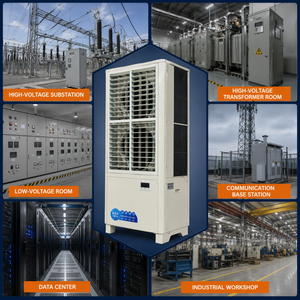 OEM Vertical Dual-Fan Evaporative Cooling Industrial Air Conditioning Unit, 12000 M³/h Airflow for Substation Transformer Room L - Product Image 4