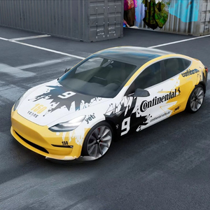 Película para Carrocería de Auto Estilo NIKO DIY, Diseño de Carreras, Sin Burbujas, 7.5mil de Grosor, 90% de Protección UV, Resistente a la Arena, PVC, Cambia de Color - Product Image 1