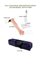 Simulador de Brazo Médico Profesional HS3S, Modelo de Venopunción Completamente Funcional con Bomba de Circulación, para Prácticas Clínicas en Laboratorio, PVC