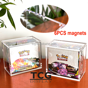 TCG Boîte de rappel transparente personnalisée <span class=keywords><strong>Pokemon</strong></span> <span class=keywords><strong>XY</strong></span> Evolutions Boîtier en acrylique avec couvercle magnétique Vitrine pour cartes <span class=keywords><strong>Pokemon</strong></span> Boîte d'appoint - Product Image 3