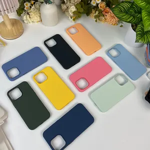 For Iphone 15 16 Pro Max Silicone Case With Logo Original Soft Silicone Magnetic Safe Phone Case For Iphone 14 13 12 Pro Max