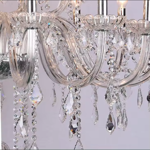 Home Decor Nordic Modern clear Luxury Raindrop K9 Crystal <b>Candle</b> Light <b>Chandelier</b> for Wedding - Product Image 5