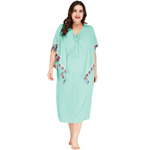 Commercio all'ingrosso della fabbrica Plus Size Sexy manica a farfalla estate Beachwear donna vestito bianco copricostume da <span class=keywords><strong>spiaggia</strong></span> - Product Image 1