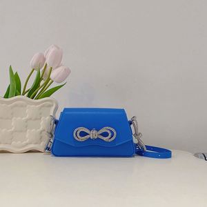 Fashion Woman Summer Crossbody Tote Bag New Trendy Open Small <b>Square</b> Bag with Bow and Embroidery Two Handles - Product Image 6