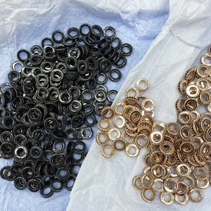 Латунное кольцо с черным/розовым золотом и черным цирконием для изготовления ювелирных изделий, браслетов, ожерелий