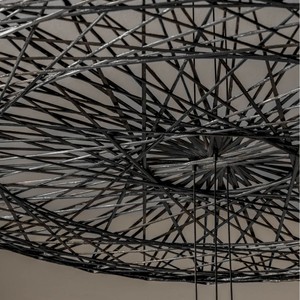 Modern Minimalist Pendant <b>Light</b> Round Black E27 LED Adjustable Height For Restaurant Bar Living Room Bedroom Dining Table - Product Image 2