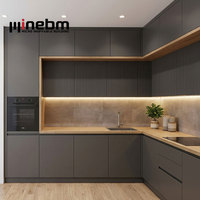 Ensemble de meubles de cuisine modernes au prix d'usine, design contemporain, ensemble complet d'armoires de cuisine en bois professionnel