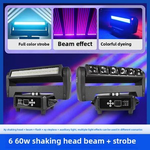 Dmx512 xoay hai mặt 6x40W 6PCS <span class=keywords><strong>40W</strong></span> RGBW <span class=keywords><strong>LED</strong></span> cho di chuyển đầu chùm rửa Zoom Disco DJ <span class=keywords><strong>Strobe</strong></span> <span class=keywords><strong>Bar</strong></span> Lights cho đám cưới thanh - Product Image 3