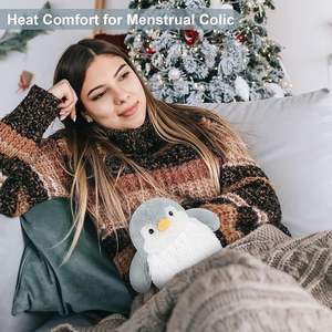 Peluche pingouin micro-ondable personnalisée, peluche pingouin micro-ondable parfumée à la lavande avec coussin chauffant, animal en peluche pingouin - Product Image 3