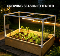 Bac de culture surélevé en tissu respirant avec structure tubulaire, imperméable, pour légumes et fleurs, pour jardin extérieur