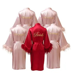 2022 court satin doux broder robe de mariée personnalisée avec pantoufle champagne infinity aliexpress blush rose robes de demoiselle d'honneur