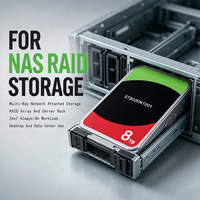 ST8000NT001 8TB 3.5 英寸内置硬盘 SATA 6Gb/s 256MB 缓存硬盘，适用于 NAS RAID 存储服务器