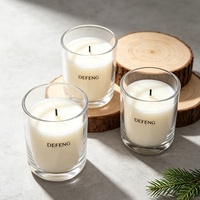Bougies parfumées de luxe pour la maison en verre, avec logo personnalisé, couleurs variées, porte-bougies vides pour Noël