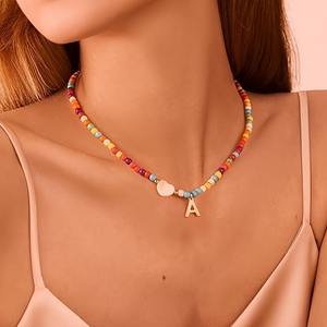 Collane con Iniziali e Perline Colorate, Regalo per Ragazze, Adolescenti e Bambini, Gioielli Personalizzati per Compleanno - Product Image 2