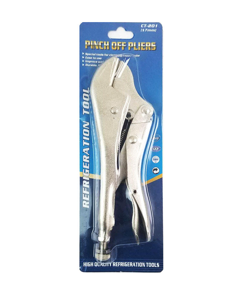 Refrigerant Recovery Tube Locking Plier - HVAC AC Repair Tool With 1/4" SAE Interface