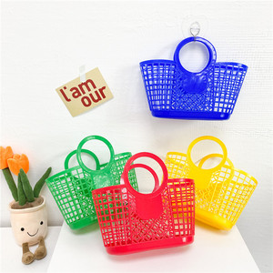 Yiwu Supplier New Plastic Purse for Girls Party Favor Bags Summer Style Jelly Purse Cute Beach Bag Easter Basket