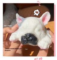 MuNi Pug Réaliste, Jouet Anti-Stress Ultra-Doux, Cadeau Doux et Adorable, Super Souple, Cadeau de Noël, Jouet pour Soulager le Stress Quotidien