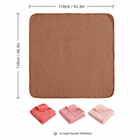 Manta Infantil de 6 Capas 100% Algodón con Textura de Burbujas 110*110cm, Ideal para Regalo, Baby Shower, Colección para Guardería
