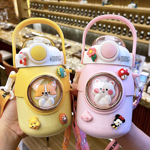 Termo Infantil de Acero Inoxidable 316 con Diseño de Dibujos Animados, Gran Capacidad, con Pajita, Botella de Agua Portátil para Estudiantes, Regreso a Clases - Product Image 2