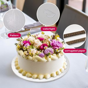 Base para Pastel Cuadrada Resistente de 10'' y 12'', Color Blanco Dorado, Grado Alimenticio, Ecológica, 0.5 Pulgadas de Grosor, para Fiestas de Cumpleaños y Repostería - Product Image 3