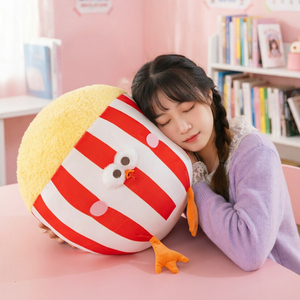 Peluche Suave con Forma de <span class=keywords><strong>Pollo</strong></span> de Palomitas, Almohada Antiestrés, Muñeco de Peluche de Comida, Venta al <span class=keywords><strong>por</strong></span> <span class=keywords><strong>Mayor</strong></span>, Lindo, Ojos Grandes, Regalo de Cumpleaños para Niños - Product Image 3
