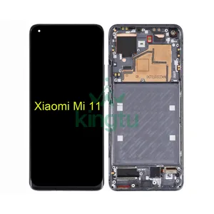 Smartphone המקורי LCD OLED מגע מסך מלא תצוגה דה Pantalla החלפה עבור Ekran Xiaomi Mi11 Mi 11 M2011K2C M2011K2G