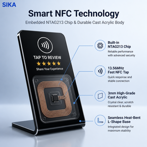 Soporte NFC en Forma de L para Reseñas de <span class=keywords><strong>Google</strong></span>, para Salón, Barbería, Spa, Hotel, Clínica, Tienda, Mostrador, Exhibición en Mesa SIKA - Product Image 2