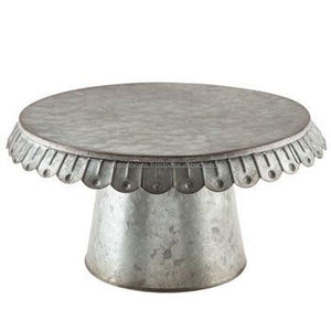 Présentoir à gâteau rond en métal galvanisé en métal de restauration Présentoir à gâteau décoratif de forme ronde - Product Image 3