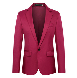 Veste de costume classique pour hommes, vêtements formels de couleur unie, coupe ajustée, costume de mariage, <span class=keywords><strong>grande</strong></span> <span class=keywords><strong>taille</strong></span>, Blazer pour hommes - Product Image 5
