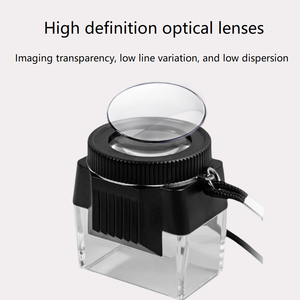10x lente d'ingrandimento acrilica cilindrica ad alta definizione, lente d'ingrandimento cilindrica in plastica con corda sospesa - Product Image 4