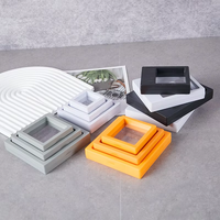 Boîte de rangement transparente anti-poussière à clipser avec film PE PP et cadre suspendu, boîte cadeau